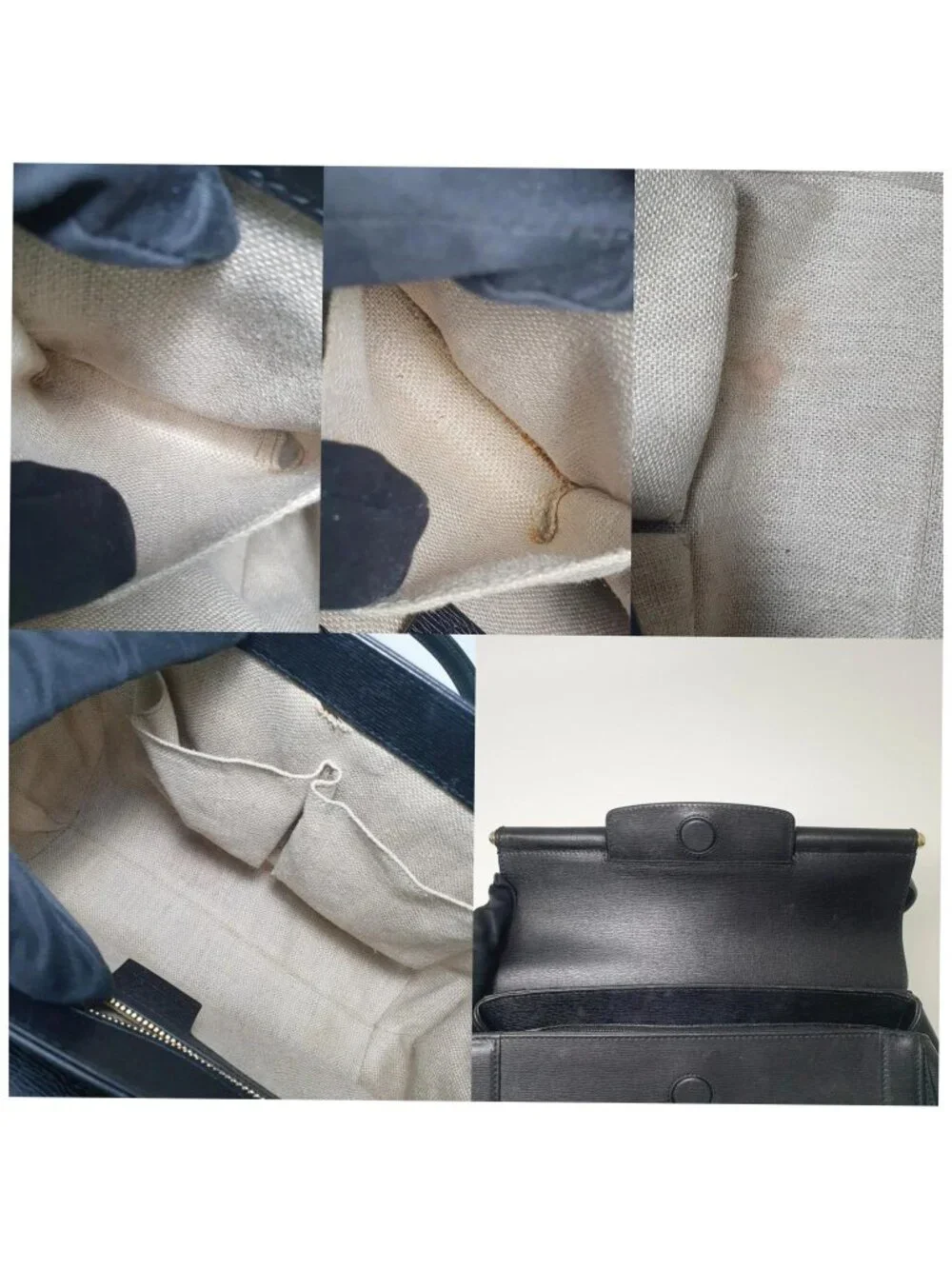 Authentic Gucci Bamboo Daily Black Leather Top Handle Bag